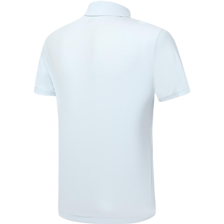 FILA Knitted Short Sleeve Polo Shirt 2023 Autumn New Simple Sports Collar Top Men tops Morning-Gray-Blue A11M331108F-LB