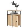 Table de chevet - Maison Exclusive - Chêne sonoma - Bois d'ingénierie durable - Cadre en fer