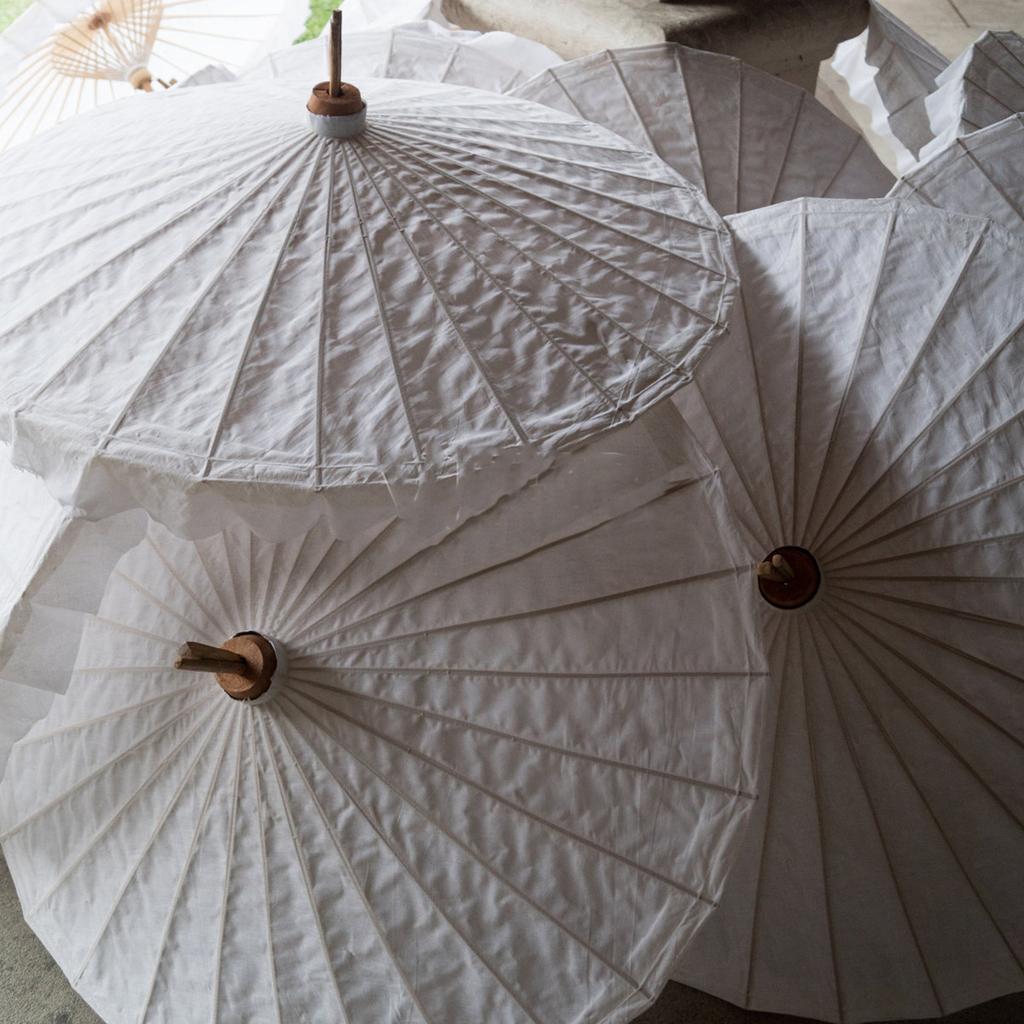 2Pcs Oiled Paper Umbrella Racks Handmade Bamboo Support Stands for Stage Photo Props Holiday Party Decor Classical Chinese Style