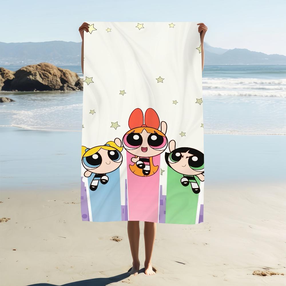 The P-power-puff G-girls Cartoon Towel Beach Quick Dry Soft Pool Towels Gift for Travel Gym Shower Camping Sports