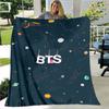 BTS 3D Kpop Bangtan Boys Couverture de lit Bureau Maison Randonnée Pique-nique Couette Épaisse Couvre-lit Tendance Couverture en Flanelle