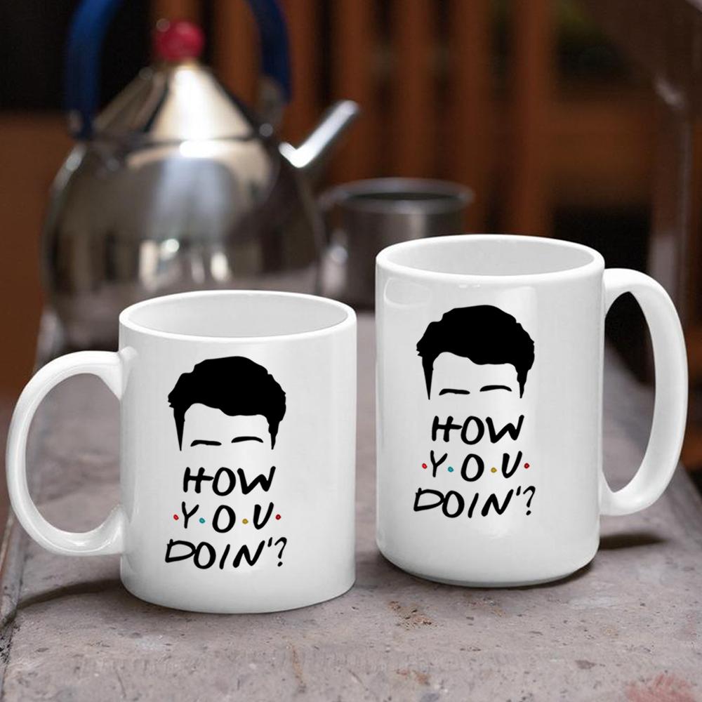 15oz Big Friends Mugs How You Doin? Coffee Mug Creative Milk Tea Cup Friends Birthday Chiristmas  Gift 11oz