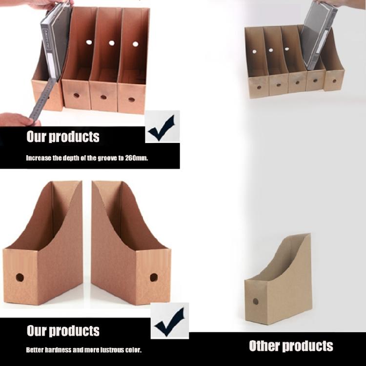 8 Pcs Multifunctional Desk Organizer File Storage Box Cardboard Box Document Organizer Box File Holders Office Supplies