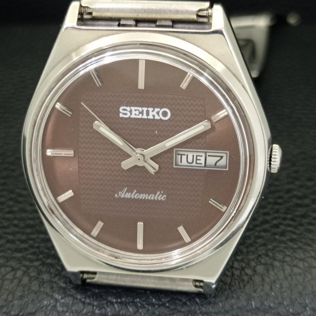 GENUINE VINTAGE SEIKO AUTOMATIC 6309A JAPAN MENS BROWN DIAL WATCH a702321-5 R124-a702321