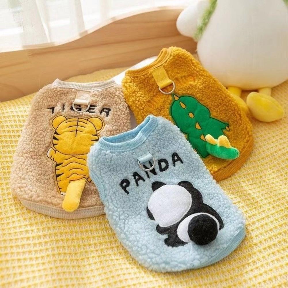 Creative Cat Sweater Soft Thickened Dog Jacket Windproof Cartoon Pet Clothes Winter