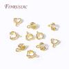 18K Gold Plated Pinch Pendant Bail Clasp Trendy Leaf Shape Bails For Jewelry DIY Findings Accessories