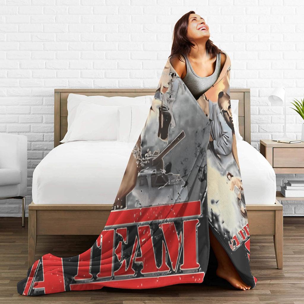 THE A TEAM Throw Blanket Soft Fashion Blanket For Outdoor Travel Flannel Bedspread Bed Cover