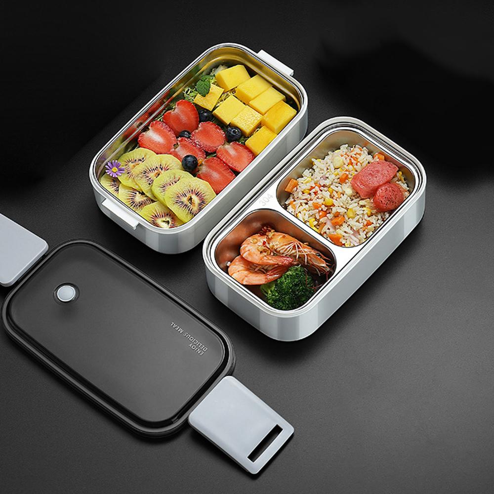 1PC Stainless Steel Sealed Insulated Box, Double-Layer Lunch Box That Students Can Heat In The Microwave At Work