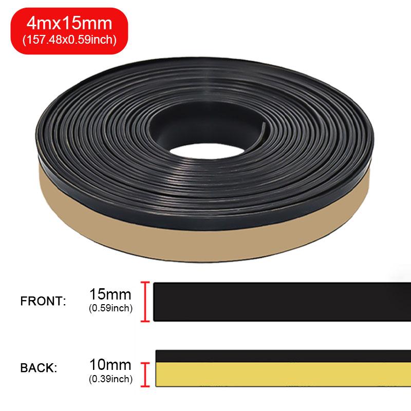 4m Car Window Seal Strip Edge Trim Waterproof Weatherstrip Car Door Glass Window Edge Rubber Sealing Strips Protector Sticker