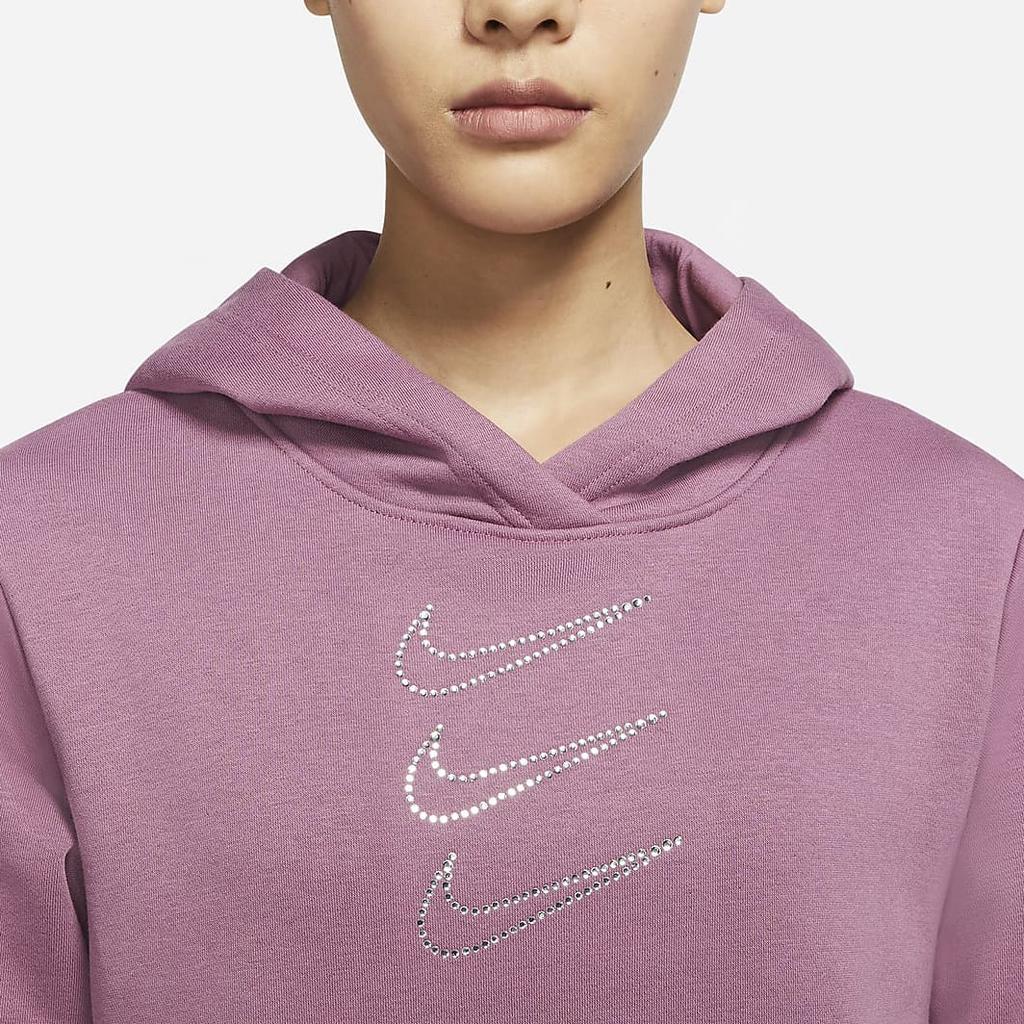 Nike Sweatshirts Women's Light Mulberry Red Hooded Moderate Regular CU6622-533