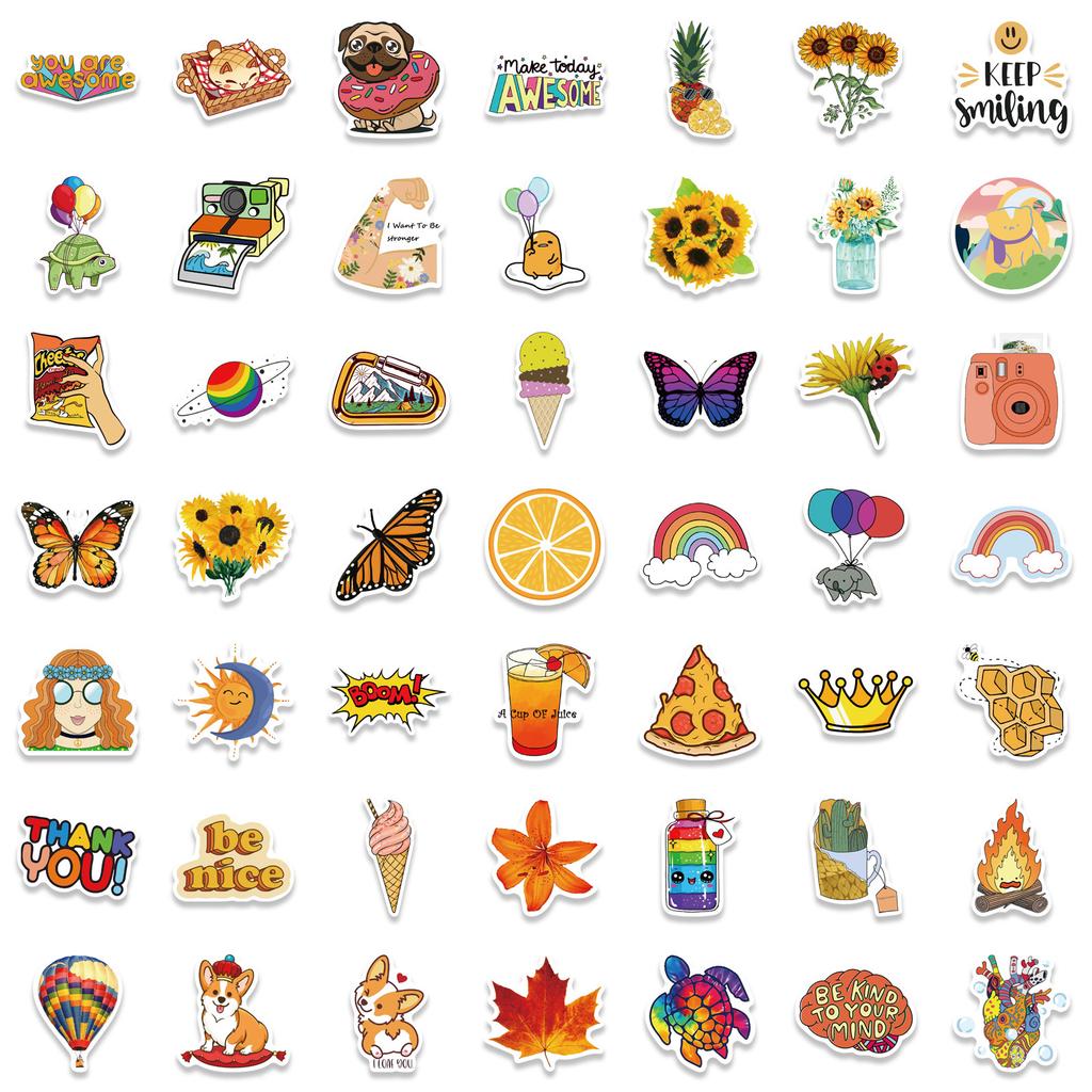 100 Cartoon Life Graffiti Stickers Personalized Decoration Motorcycle Suitcase Waterproof Stickers