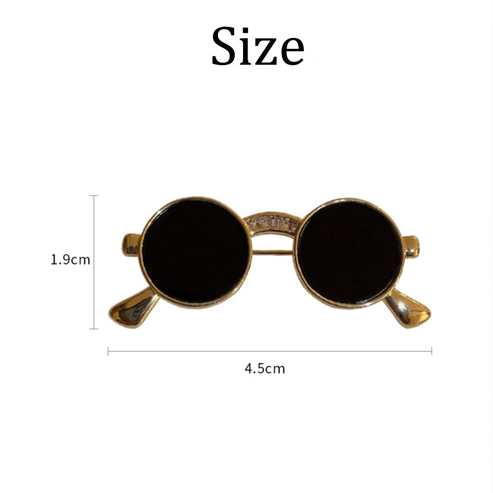 Creative Glasses Brooch Pin Women Fashion Sunglasses Design Suit Lapel Pin Unique Trendy Clothing Accessory