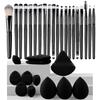 Set Pennelli Trucco Premium Sintetici Kabuki Fondotinta Correttori Cipria Fard Miscelazione Viso Occhi Set Pennelli