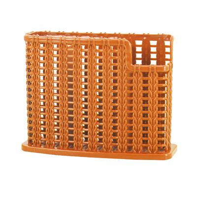 Rattan Weaving Drain Chopsticks Cage Three Compartments Multifunctional Cutlery Hollow Drainer