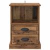Nightstand Set of 2 Reclaimed Wood Look 36 x 43 x 60 cm Engineered Wood