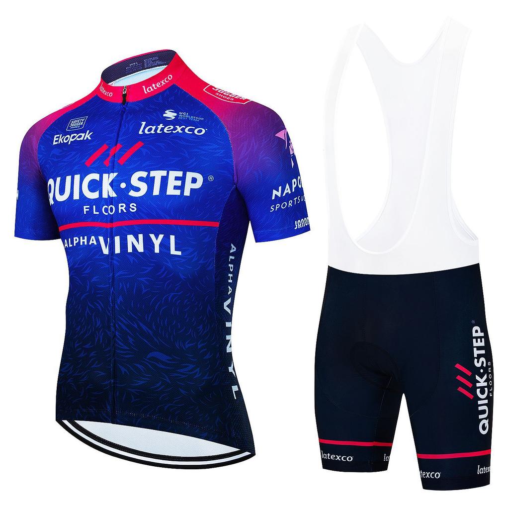 Tuta da Ciclismo Quick Step Team Edition Manica Corta Estate Mountain Bike Ciclismo su Strada Maglia Tour De France