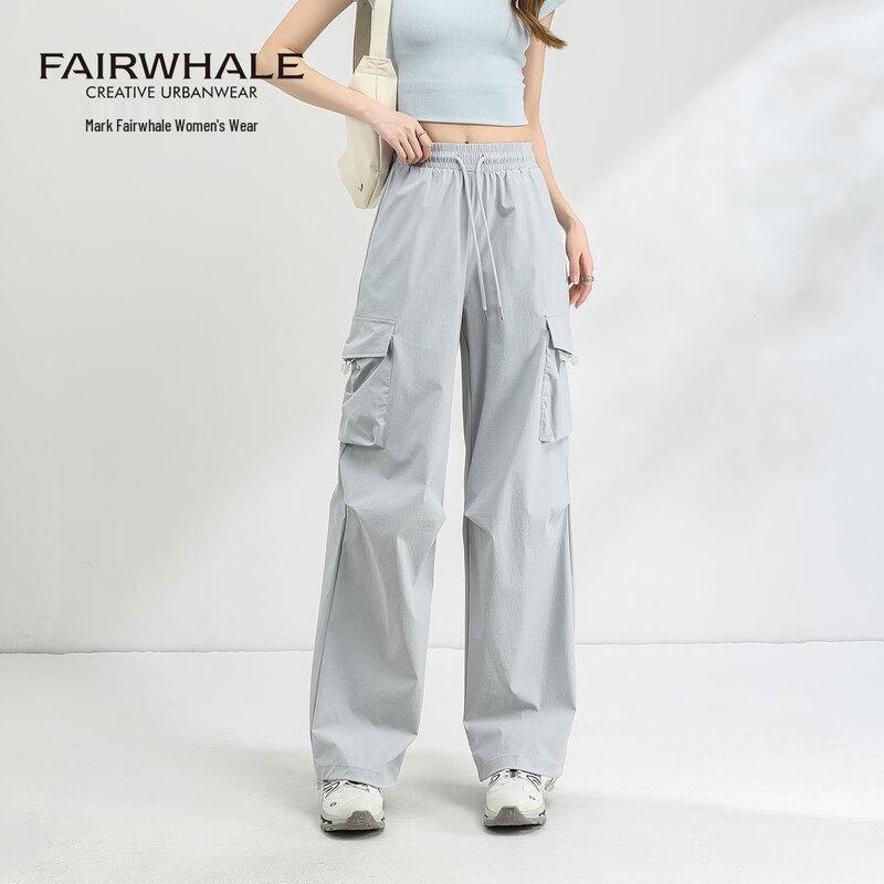 

Mark Fairwhale Women s Convertible UV Protection Wide-Leg Cargo Pants M