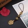 Natural Hand Carved Chinese Taiji Bagua Lucky Amulet PendanT necklace(S)