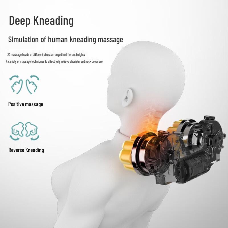 Electric Shiatsu Neck and Shoulder Massager Pillow with Heat