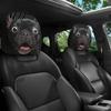 Protective Covers for Car Seats 2PCS Universal Knitting Headrest Cover, Dog/Cat/Tiger/Monkey Fit Auto Accessories Printed, Breathable Stretch Vehicle