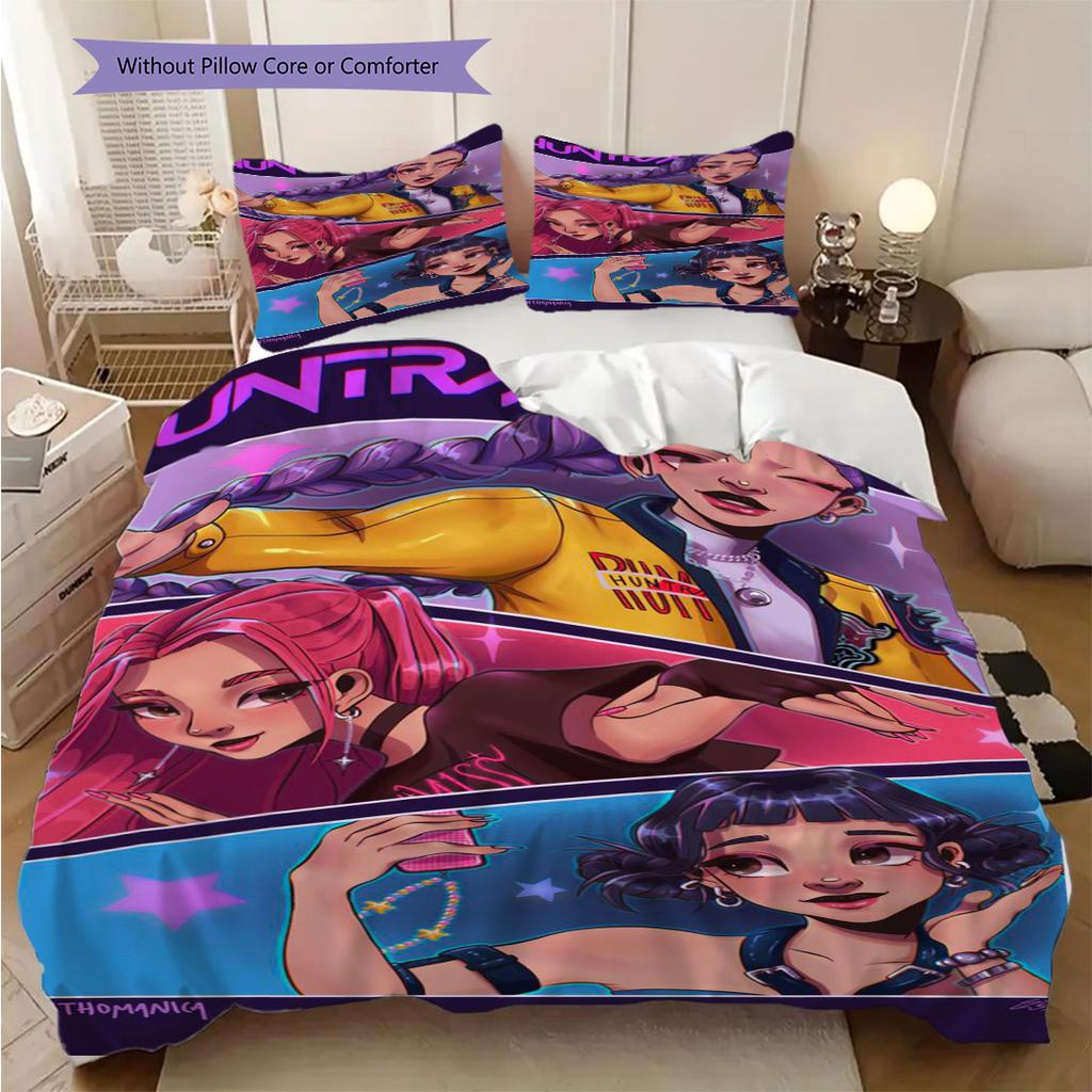 Vivid Purple Bedroom Set Threepiece Set 1 Duvet Cover 2 Pillowcase Without Core Soft And Comfortable Bedding Set Duvet Cover And Pillowcase
