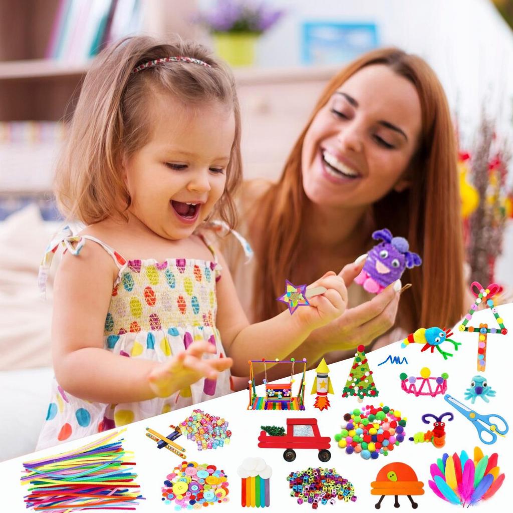 Kids DIY Kit Creative and Set for Children Preschool Learning Toy Material Package