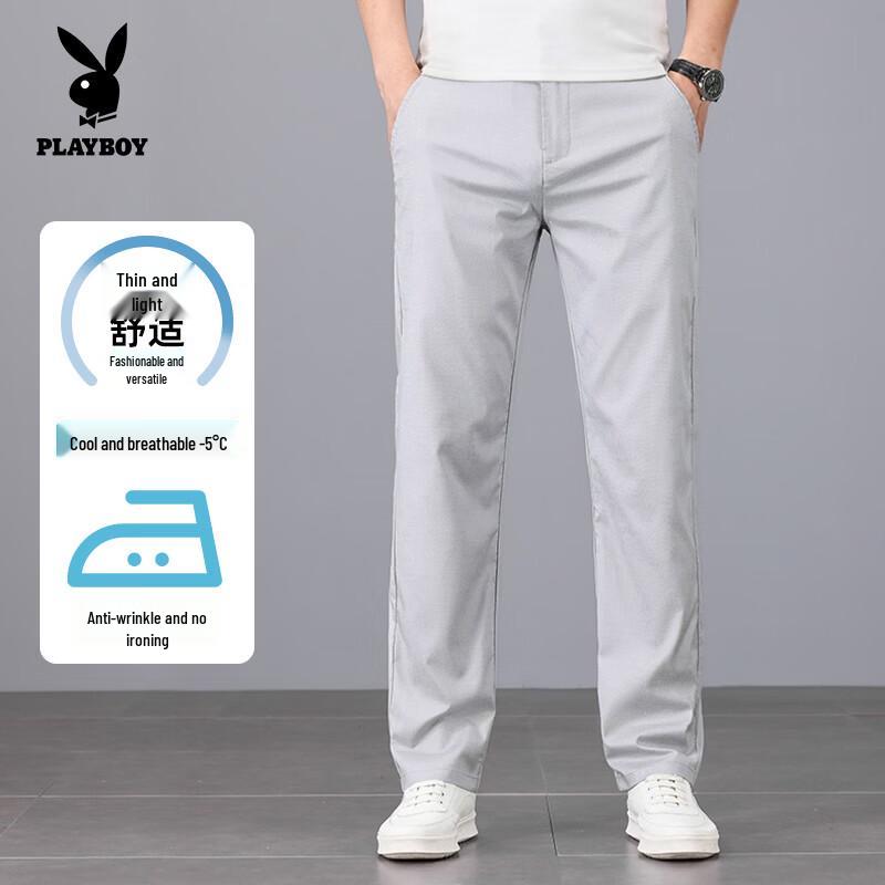 PLAYBOY Men s Spring Summer Straight Leg Casual Pants 42