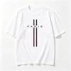 Paris City Text Print Tshirt For Unisex Simple Versatile Summer Vertical Line Graphic Black White Casual Short Sleeve Tee