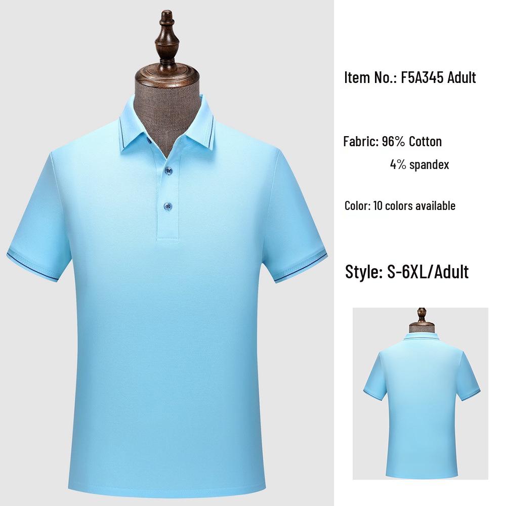 Custom Unisex 50s Sea Island Cotton Polo Shirt - Summer Style Short Sleeve Lapel T-shirt