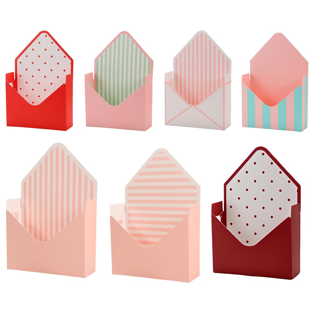Valentine Envelope Gift Box Multifunctional Hand Folding Flower Bouquet Packaging Box for Mother Day Wedding Birthday Party