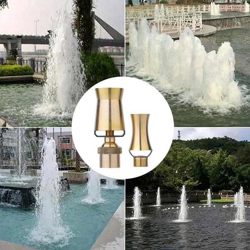 Brass Sprayer Cedar Tower Ice Fountain Nozzle Universal for Swimming Pool Water Feature Garden Ornament