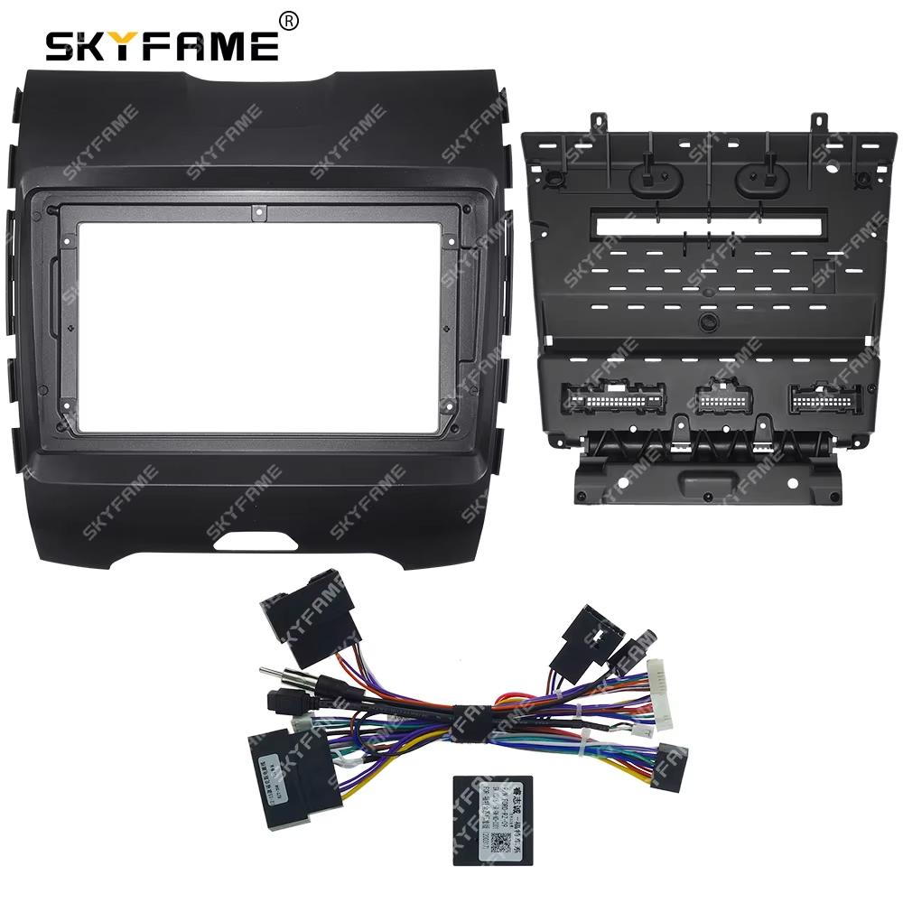 SKYFAME Car Frame Fascia Adapter Canbus Box Decoder Android Radio Dash Fitting Panel Kit For Ford Edge S-MAX Ranger