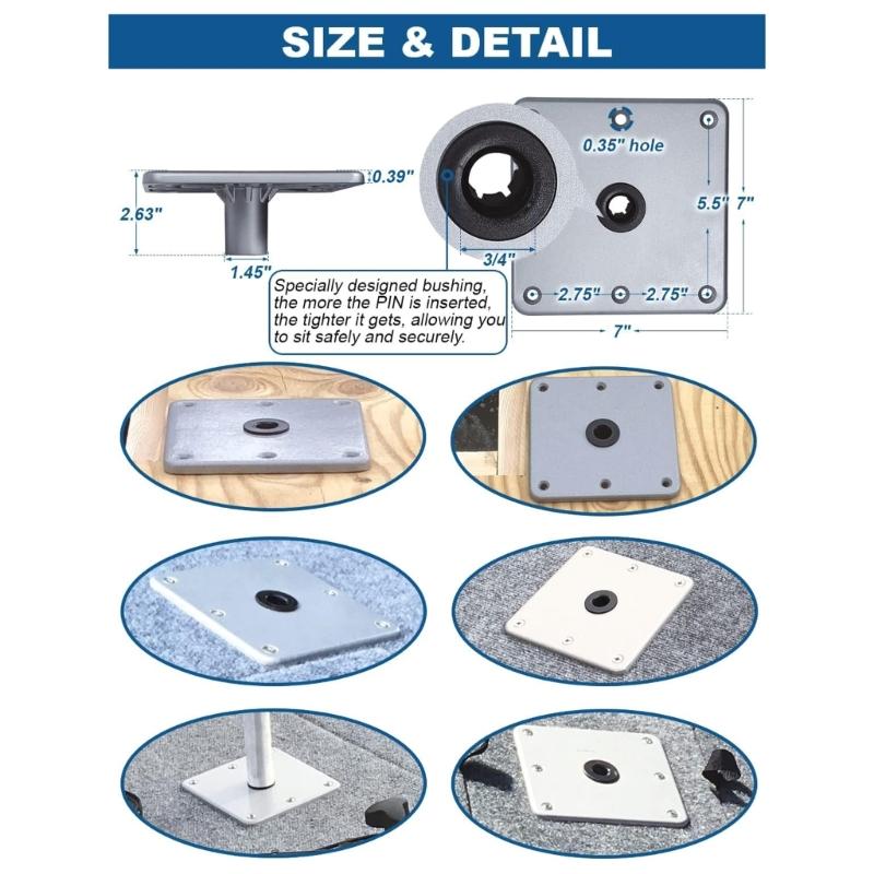 Lightweight Aluminum Boat Base Enhances Comfort & Functionality for Boat Chairs