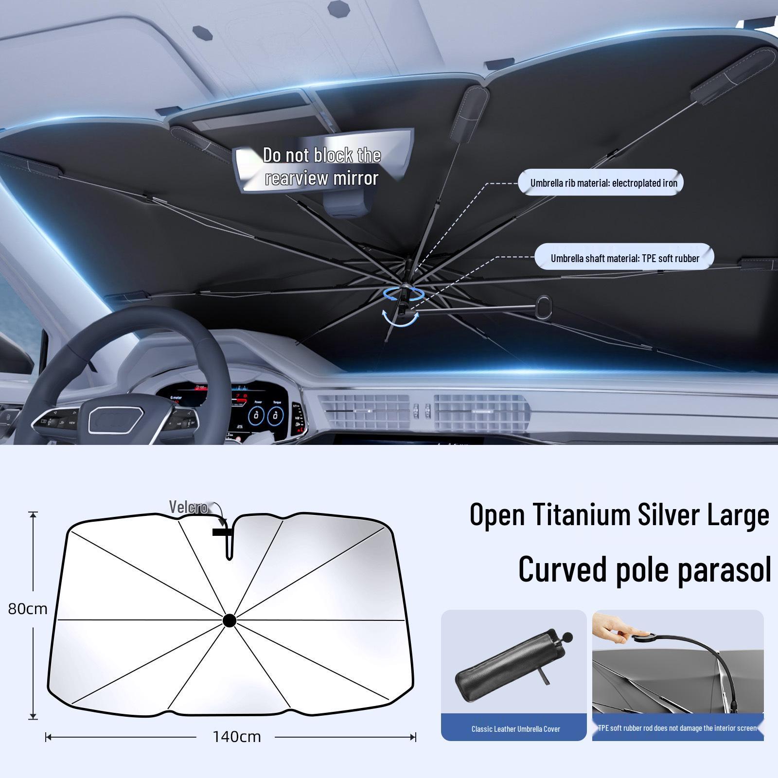 

Новая титановая теплоизоляционная шторка-солнцезащитный экран на лобовое стекло
