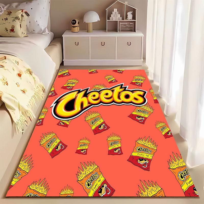 Cheetos Logo and Snack Pattern Suitable As a Non-slip Mat for the Living Room or Bedroom Sofa