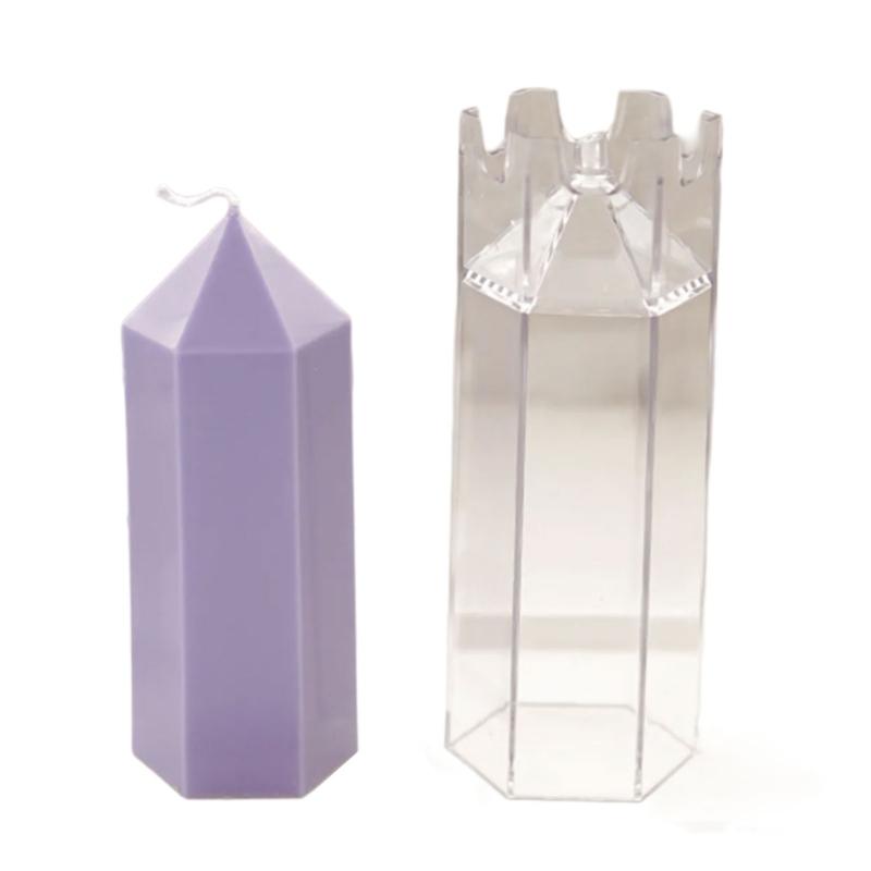 

Six Sided Column Candle Mould Candle Making Supply for Christmas Wedding Dinner Valentines Day Decoration 1