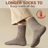 5Pairs Winter Men's Merino Wool Socks Super Thick Warm High Quality Harajuku Retro Snow Casual Antifreeze Cashmere Socks Men