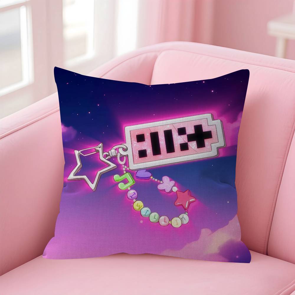 Pillow Cover For Bedroom Room And Living Room Sofa Decorative Cushion Cover Korea I-I-Illit Album