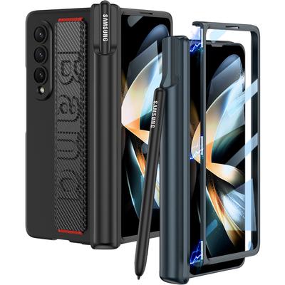 For Samsung Galaxy Z Fold 4 Case All -Included Magnetic Pen Hinge With Screen Glass For Galaxy Z Fold4 Wrist Strap Hard Case