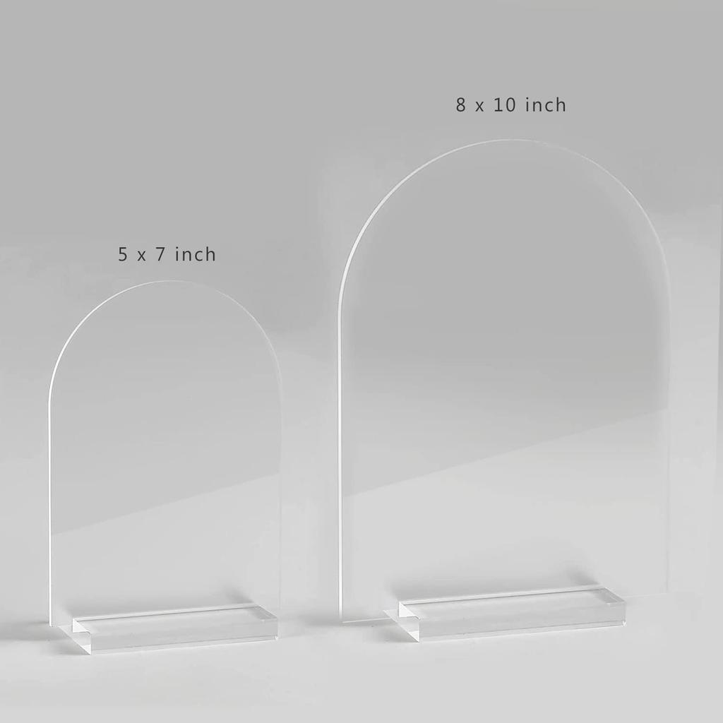 Acrylic Table Sign for Wedding Place Card for Blank Arch Seat Card Party Decoration DIY Table Number Guest Name Tag Custom Size