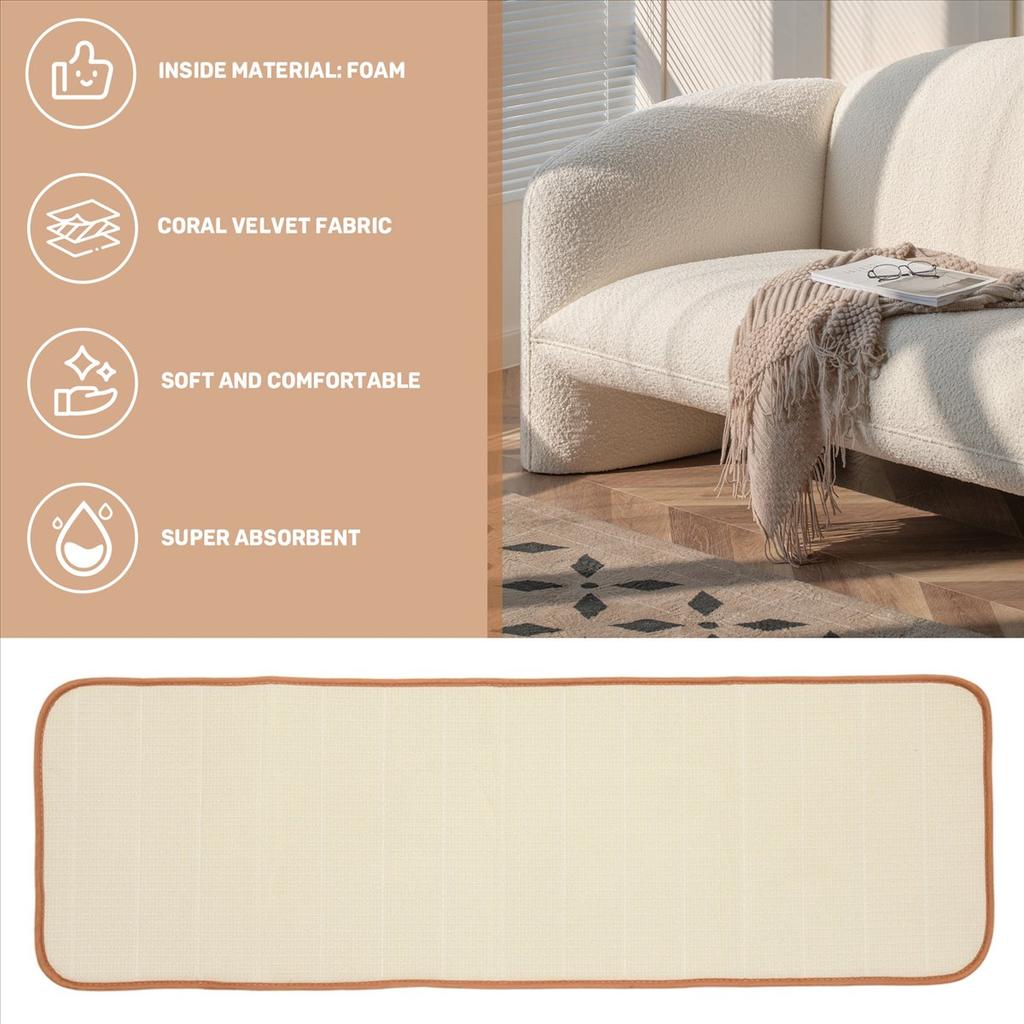 BHBL 120x40cm Absorbent Nonslip Memory Foam Kitchen Bedroom Door Floor Mat Rug Carpet Khaki