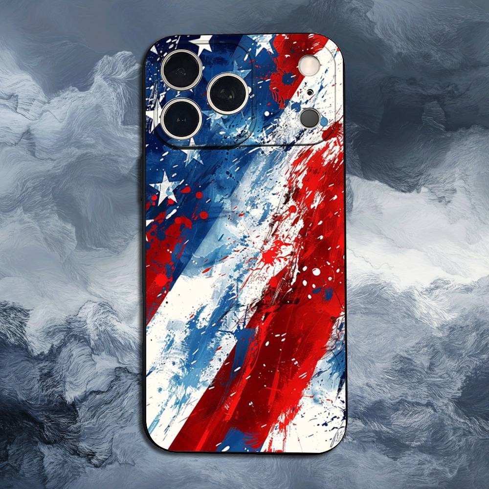 

Americans Flag Great For iPhone 8,7,11,12,15,14,13,16,17,Plus,Pro Max,XS,X,XR,SE,Mini,Soft Silicone Black Case iPhone15PROMAX
