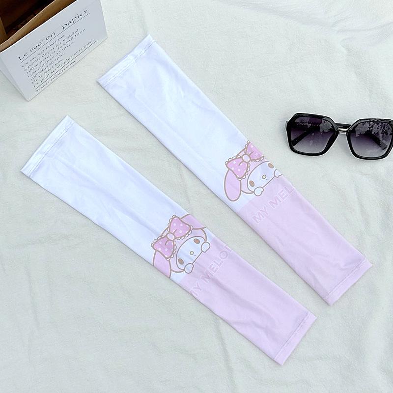 Women's Cute Korean Style Ice Silk Sleeves: Summer UV Protection & Breathable for Outdoor Cycling