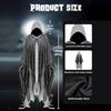 Creative Gift with Oversized Hood Halloween Hooded Cloak Vintage Black Color Overcoats Cosplay Costume