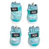 Yousheng 4Pcs Pet Shoes Non-Slip Waterproof Fastener Tape Fixing Thickened Warm Windproof Paw Protection Shoes for