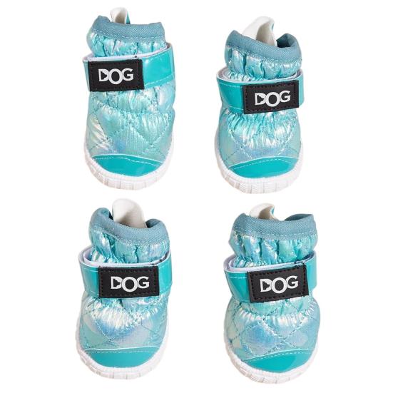 Yousheng 4Pcs Pet Shoes Non-Slip Waterproof Fastener Tape Fixing Thickened Warm Windproof Paw Protection Shoes for