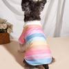 Sport Stripe Puppy Dog Polo Shirt Spring Autumn Pet Clothes for Small Dogs Schnauzer Maltese Bichon Pullovers Mascotas Clothing