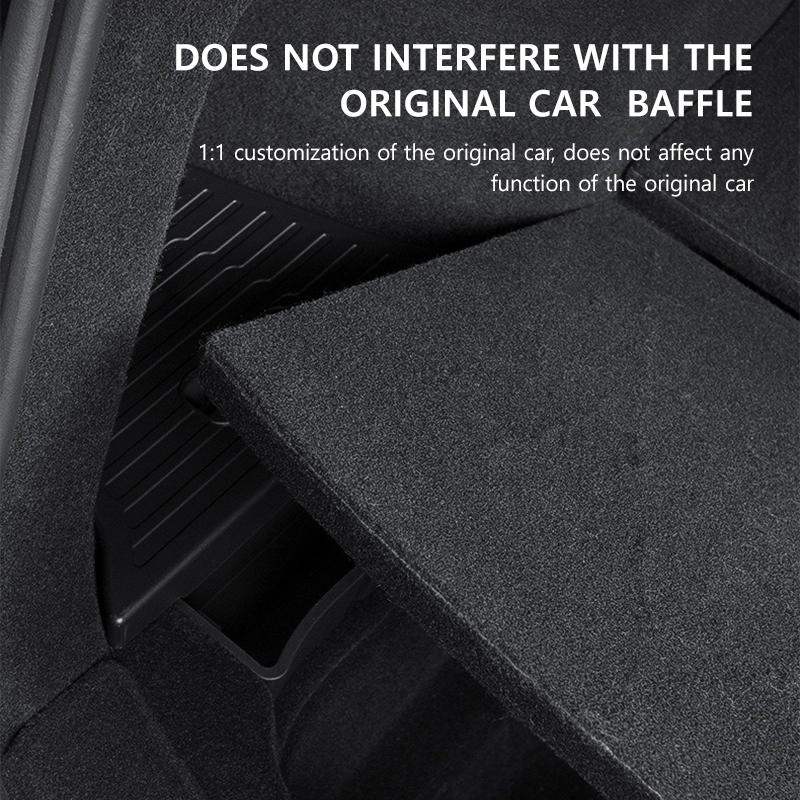 Trunk Side Storage Box with Cover for Tesla Model Y Juniper 2025 TPE Waterproof Trunk Organizer Storage Box Car Interior Parts