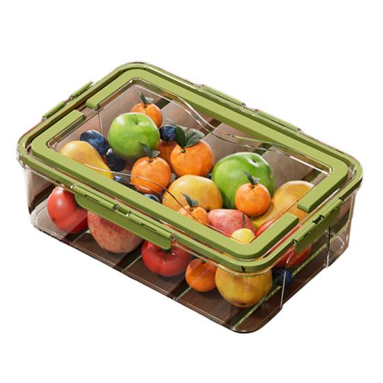 Food Storage Box Snack Box Container with Lid Large Capacity BPA Free Transparent Design Easy to Clean Divided Serving Tray