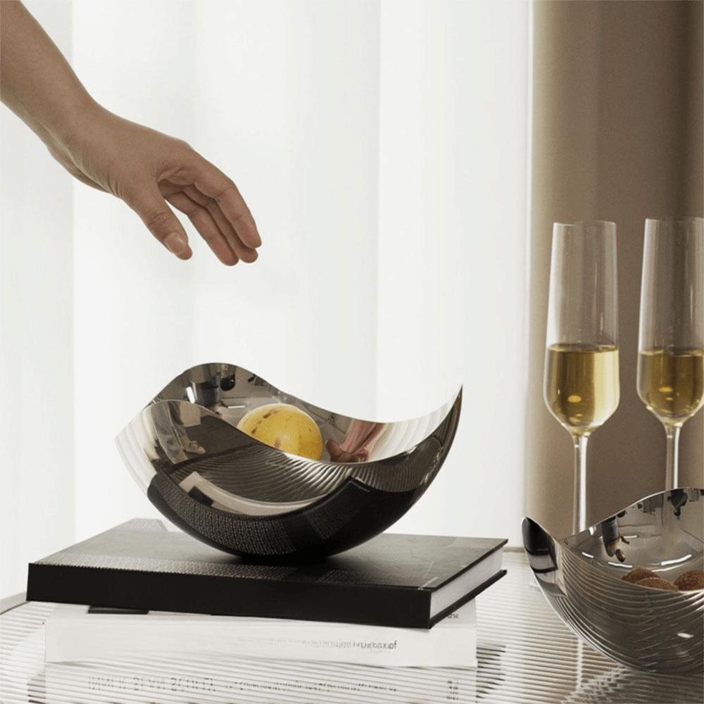 INS Petals Serving Bowl 304 Stainless Steel Table Plate Salad Fruit Plate Home Decor
